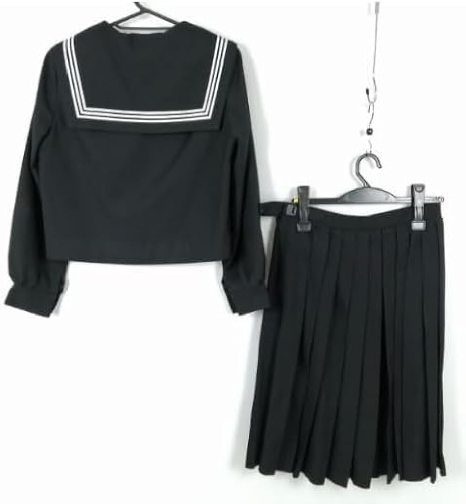 15 銀鼠2本替襟カバー、スカーフ付き　冬セーラー服 kanko_1011s